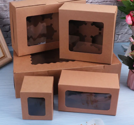 2-Cavity Cupcake Box with Insert- Kraft